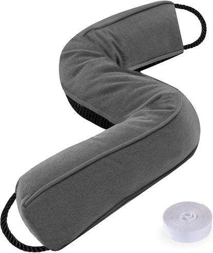 Door Draft Stopper, Removable Washable Cover, 38", Gray | Weighted Gap Filler, Blocks Hot and Cold Air, All-Season Seal, Easy Install, Noise & Wind Blocker, Home Essentials