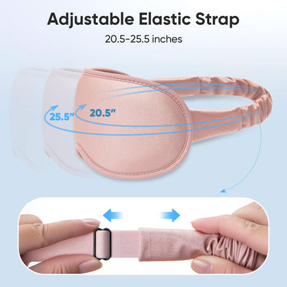 Weighted Eye Mask for Sleeping - Sleep Mask for Women & Men, 3D Contoured Blackout Sleeping Mask for Lash Extensions, Zero Pressure Soft Eye Cover with Adjustable Strap for Travel