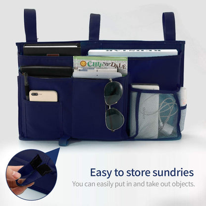 Bseash Bunk Bed Organizer, Bedside Caddy Hanging Bed Organizer Storage Bag 8 Pockets, for College Dorm Rooms Bed, Hospital Bed, Baby Bed Rails, 600D Oxford Cloth