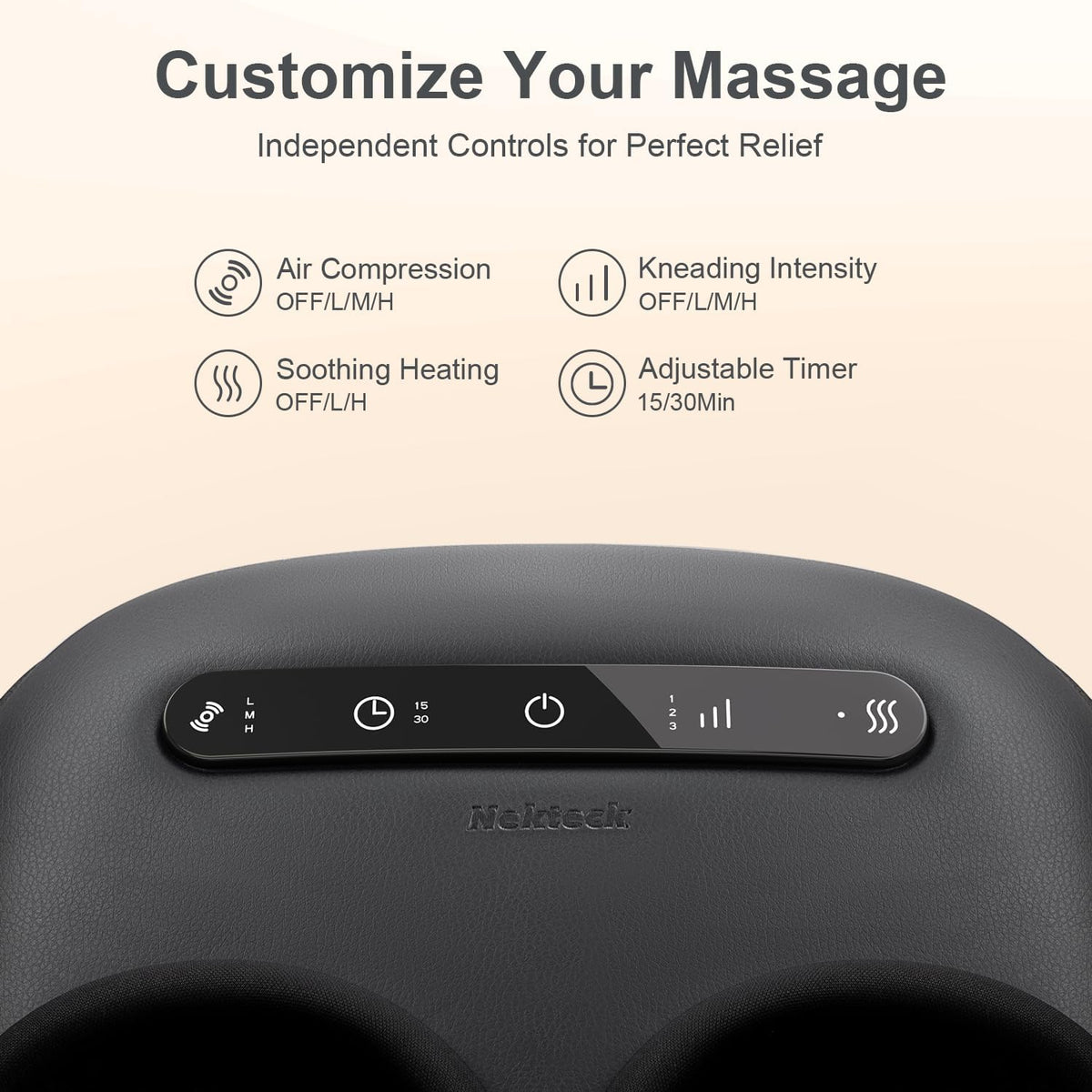 Nekteck Foot Massager with Heat [2026 Upgraded] for Circulation Neuropathy