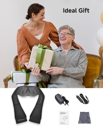 Shiatsu Neck & Shoulder Massager with Heat, Deep Tissue Back Massager