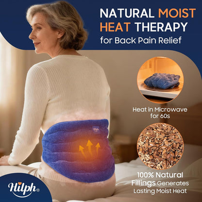 Hilph Heating Pad for Back Microwavable, Moist Heat Low Back Pain Relief