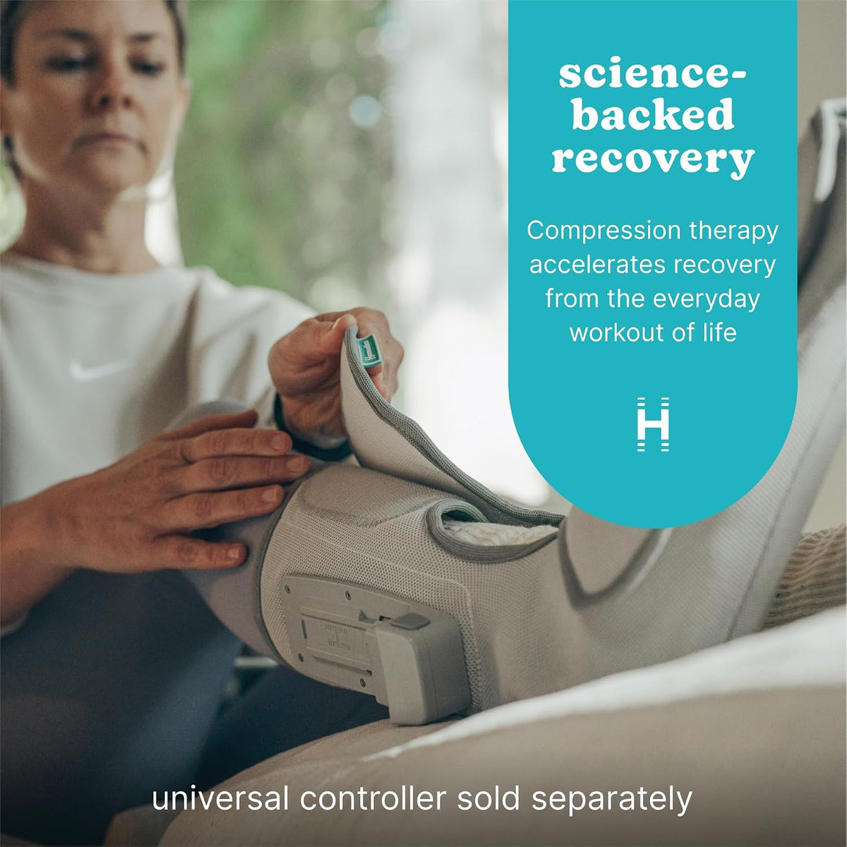 HoMedics Modulair Compression Calf Wrap Massager – Overlapped Compression Therapy with 4 Programs, Adjustable Intensity, Heat Settings, (Battery Sold Separately)