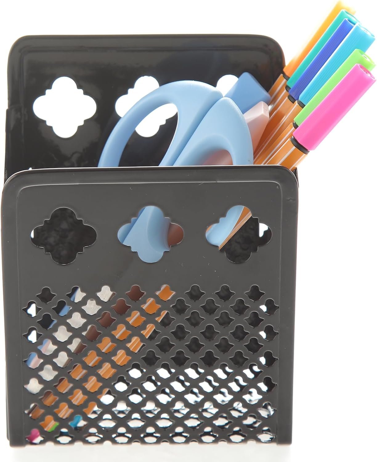 Magnetic Pen Holder, Mesh Metal Strong Magnet Dry Erase Marker Holder Pencil Organizer Small Items Basket for Refrigerator, Whiteboard, Locker Accessories-Pink, Pack of 1, Blush, New-Z008