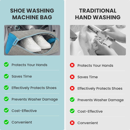 Shoe Washing Machine Bag for Washer and Dryer – 2pc Reusable Shoe Cleaning Bag for Sneakers & Tennis Shoes