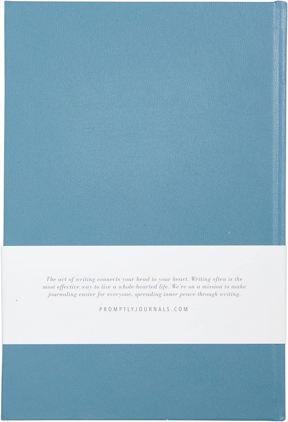 Promptly Journals, Blank Journal: THINK/BELIEVE/FEEL (Dusty Blue, Leatherette) | Layflat Notebook | Ruled Journal | Journal Notebook | Gifts for Women and Men
