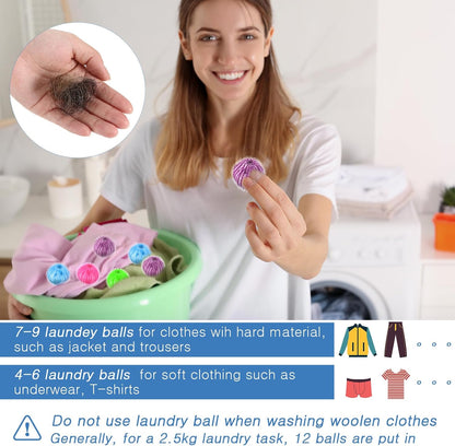 Blulu 18 Pieces Pet Hair Remover for Laundry, Classic Color | Reusable Washing Machine Hair Catcher Pet Dog Cat Fur Catcher Lint Remover from Laundry