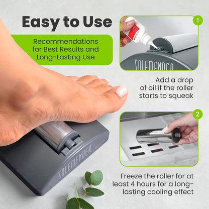 Wooden Foot Roller - Soothe & Massage Sore Feet (Jade Stone) | Boosts Circulation & Relaxes Tired Muscles, Deep-Tissue Massage At Home, Under the Desk Foot Pain Relief