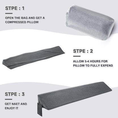 IFNOW Queen Size(60"x6"x10") Bed Wedge Pillow for Headboard, Mattress Gap Filler(0-8"), Bed Wedge for Gap Between Your Headboard and Mattress Dark Grey | High-Density Foam,Fills 0-8"Mattress Gap,Prevents Pillow & Items Falling,Works with Headboard or