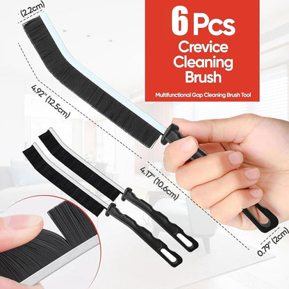 Crevice Cleaning Brush Set, Hard Bristle Gap Scrubber Tools for Bathroom Grout, Window Tracks & Shower Doors, Deep Cleaning Home Essentials & Practical Housewarming Gifts 12-Pack
