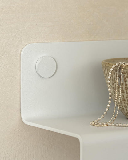Kazai. Key Holder for Wall 'Holmsen' | Minimalist Key Hooks Design from Berlin | Modern Key Hanger with Metal Shelf | Key Hook Wall Mounted as Hallway Furniture | Sand Taupe