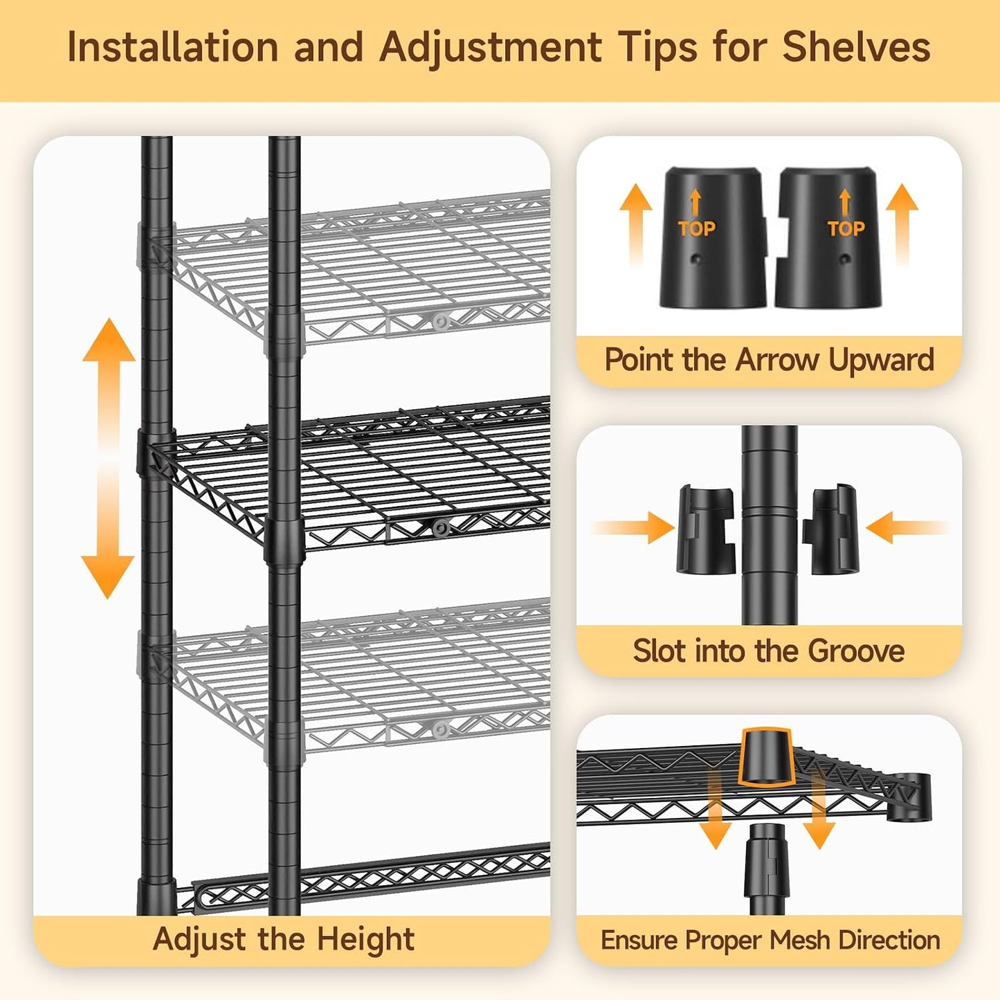 3 Tiers Expandable Over Washer and Dryer Shelves, White | Laundry Room Organization and Storage with Hanger Rod, 4 Hooks, Adjustable Height Metal Freestanding Clothes Drying Rack