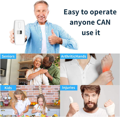 Electric Can Opener with LED Display, Can Opener Electric for Seniors | One-Touch USB Rechargeable Battery Automatic Can Opener for Kitchen or Arthritis, Hands-Free, Smooth Edge, Compact, Cordless