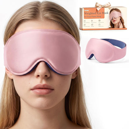 Weighted Eye Mask for Sleeping, 100% Blackout Sleep Mask for Women and Men