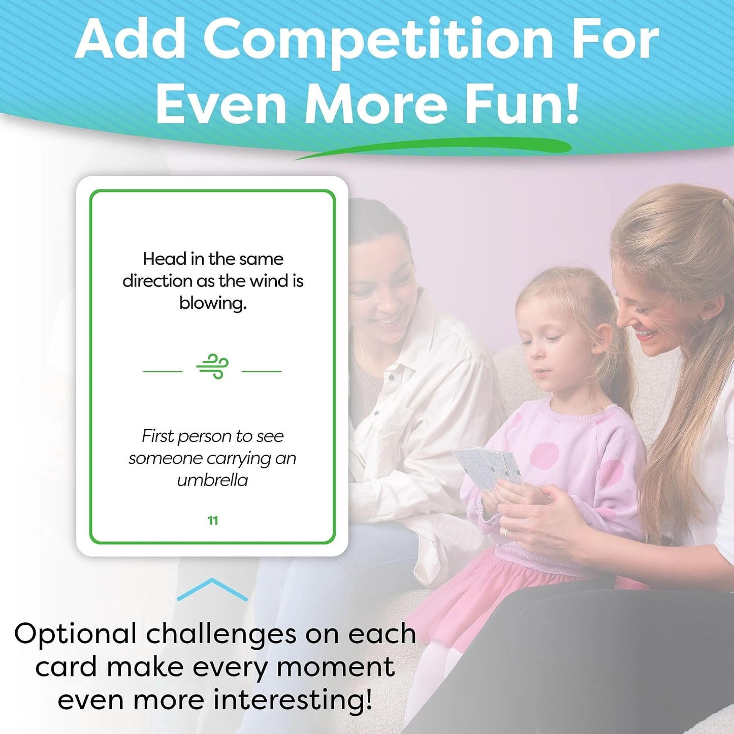 Unplanned Adventures Card Game; Fun Date Night, Road Trip & Family Fun Gift | Just draw & go, screen-free car game. Solo or 2+ players; for travel, couples, families, friends, anniversary & girls trips