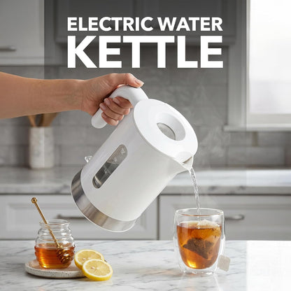 OVENTE 1.8L Electric Kettle with 1500W Fast Boiling Heater, Black KP413B | Best For Coffee or Tea, BPA-Free, Easy-Fill Lid, Water Level Window, Auto Shut-Off & Boil-Dry Protection, Removable Filter