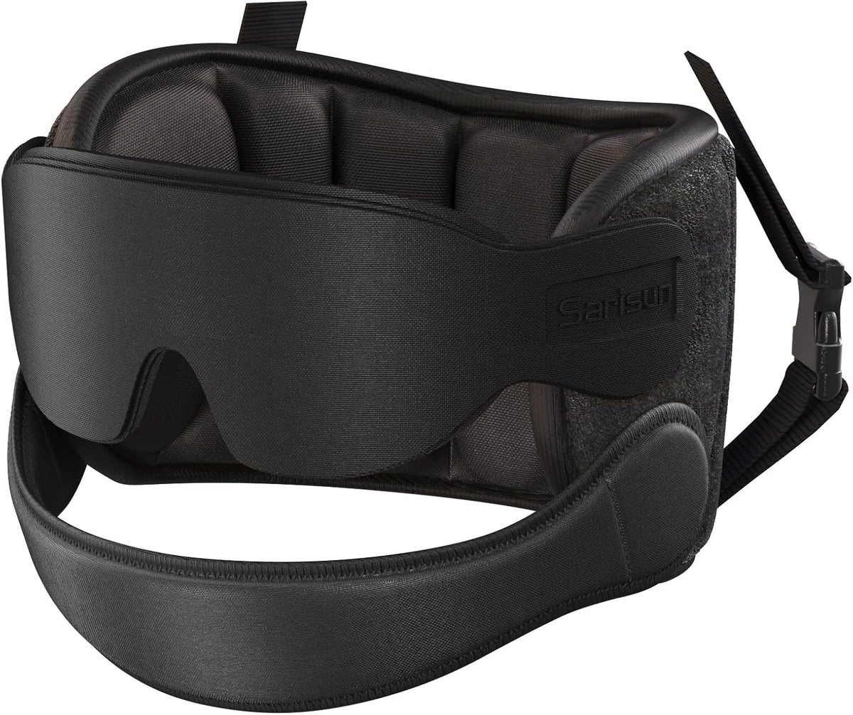SARISUN Travel Pillow with Chin Strap, Stable Head Support for Long Flight