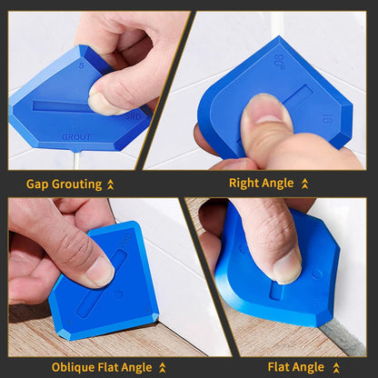 Caulking Tool-Caulk Remover Tool Kit,Grout Removal Tool,Silicone Bathroom Caulk Finishing Tool with Stainless Steel Scraper and Metal Handle for Bathroom,Kitchen,Bathtub,Sink Joint,Window