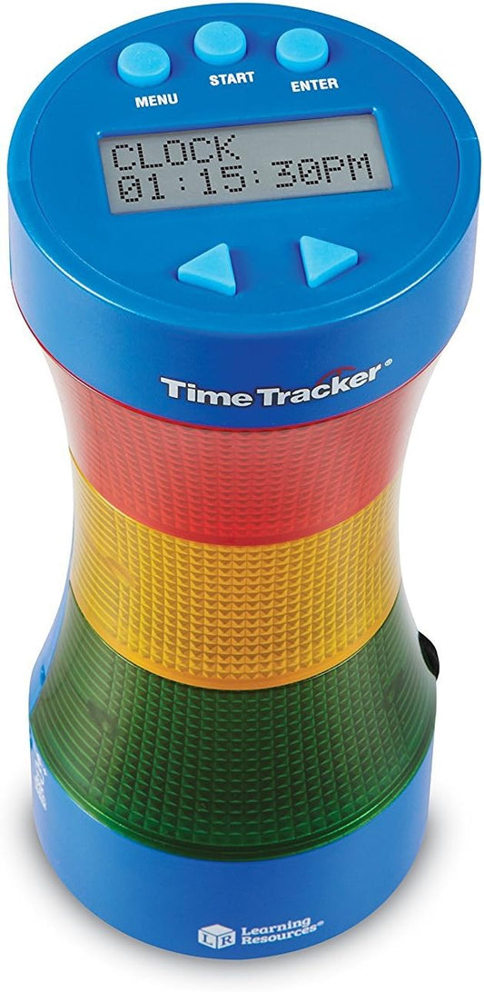 Learning Resources Time Tracker Visual Timer & Clock - 1 Piece, Classroom Tracker, Alarm Clock, Light Up Timer for Classroom, Visual Tracker