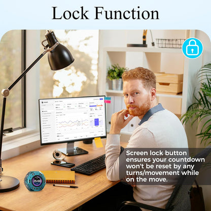 TIMARO Flip Pomodoro Timer with 3/5/10/25/30 Min Presets | Magnetic Productivity Timer with Custom Countdown & Stopwatch, Visual Focus clock for Study, Work, ADHD & Kitchen