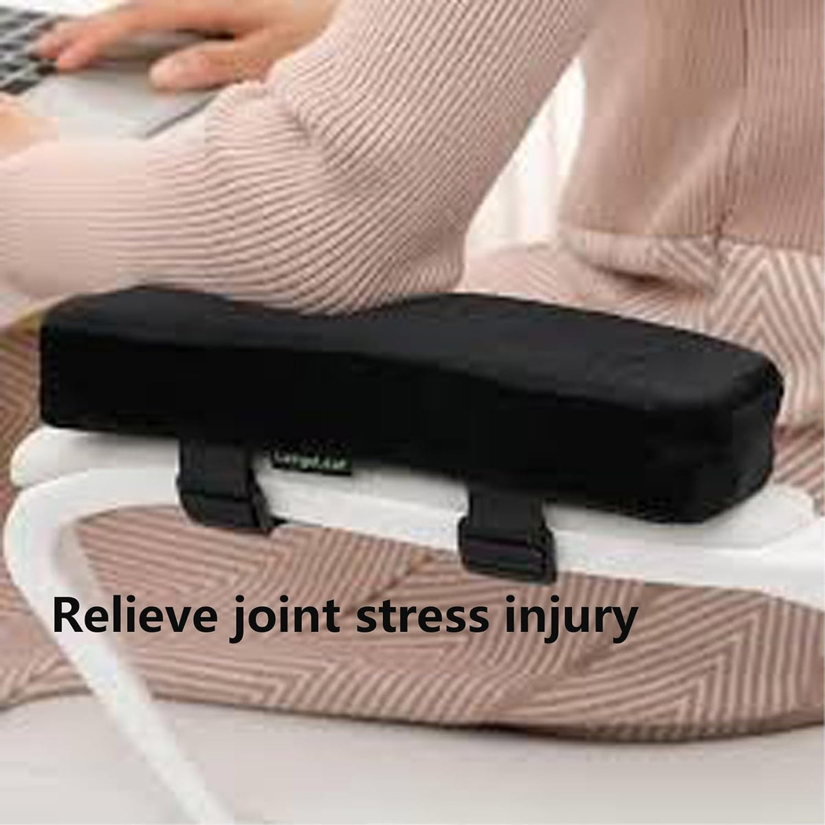 Arm Cushions for Office Chairs Office Chair Armrest Pads, Memory Foam Arm Cushions for Office & Computer Chairs, Soft Elbow Support Arm Rest Covers for Desk Chair, (1 Pair Black)