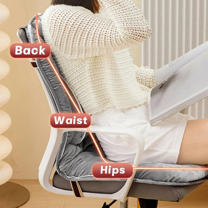 USB Heated Seat Pad Cushion for Office Chair | 3 Heat Levels, Time Setting | Large Heating Area Heated Seat Pad Cover with Lumbar support for Home & Office, Wheelchair(Dark Pink)