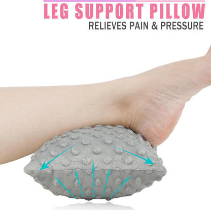 Soft Knee Pillow Leg Pillows 11" x 7.8" Small Hip Support Pillows Between Legs for Side Sleepers Sciatica Joints Pain Relief Machine Washable Post Surgery Cushion Gifts, Minky Dot Light Gray