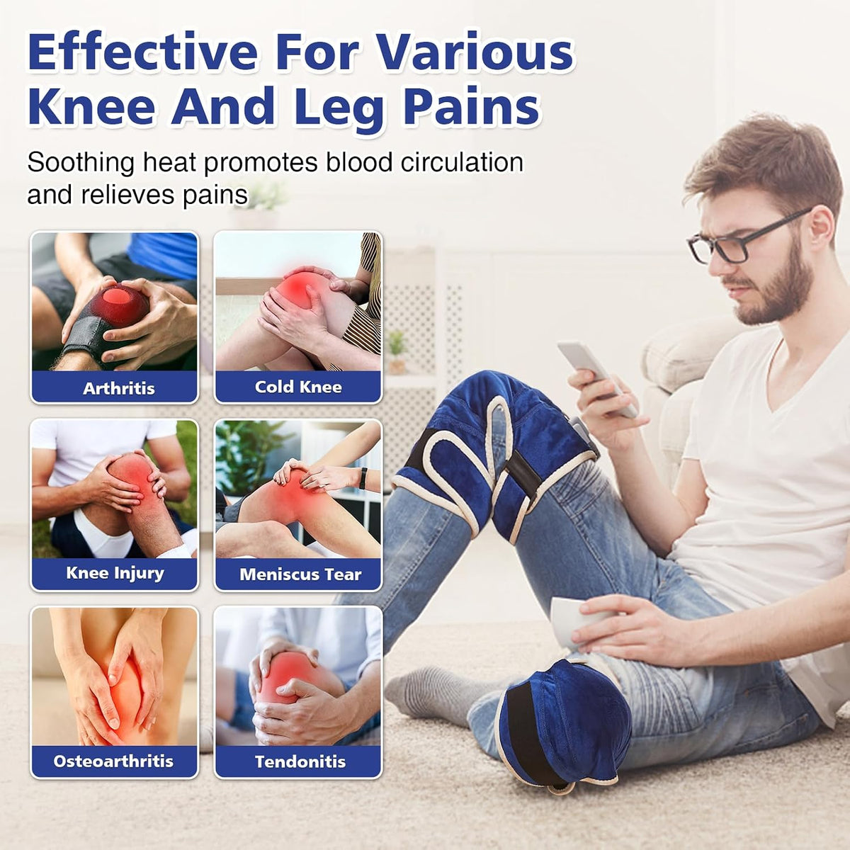 JOBYNA Ankle/Toe/Foot Warmer | Full Coverage Heated Foot Wrap |86-158℉ Continuous Setting| 10-90min Timer| Electric Heating Pad for Plantar Fasciitis Relief, Neuropathy Pain Relief for Foot(1 Pack)