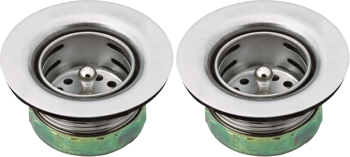 Moen 22174 Sink Basket Strainer with Drain Assembly, 2", Stainless Steel