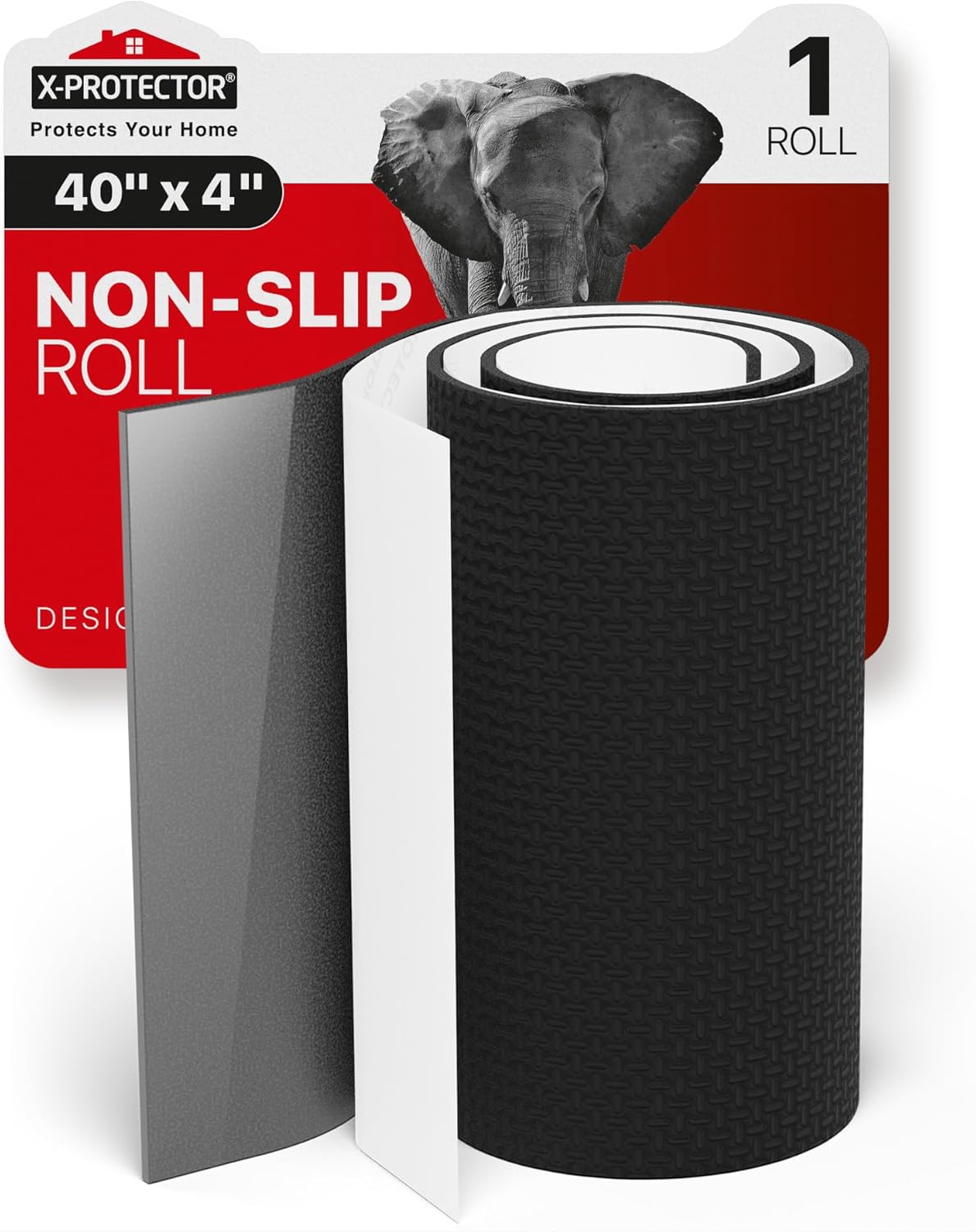 X-Protector Rubber Strip - 8 PC Non Slip Pads - Black Universal Grip Strips | Self-Adhesive Rubber Sticky Pads - Premium Feet for Keyboard, Appliances - Featuring an Amazing Super Sticky Gripping Pad