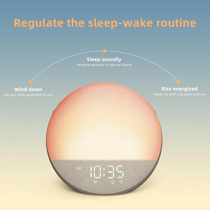 Odokee Sunrise Alarm Clock White Noise Machine: Natural Wake Up Light