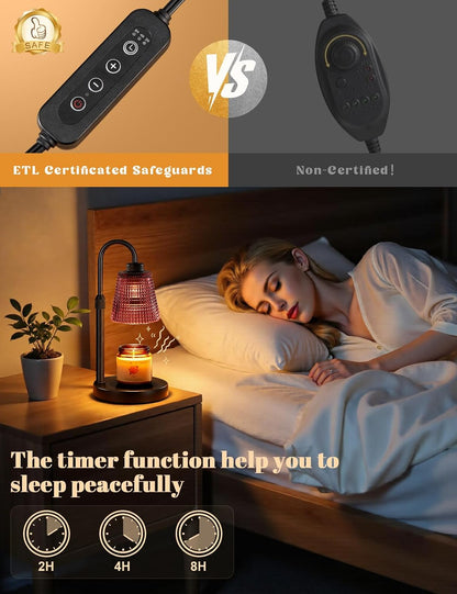 Candle Warmer Lamp with Timer Home Decor Birthday Gifts for Women