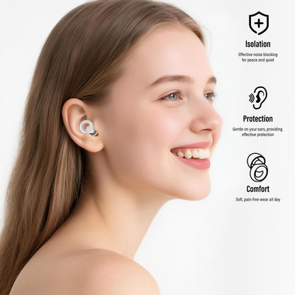 Ear Plugs for Sleeping Noise Cancelling, Reusable 35-46dB Noise Reduction Earplugs with 7 Silicone Ear Tips & Carry Case, Comfortable Hearing Protection for Sleep, Work, Study, Travel & Concerts White