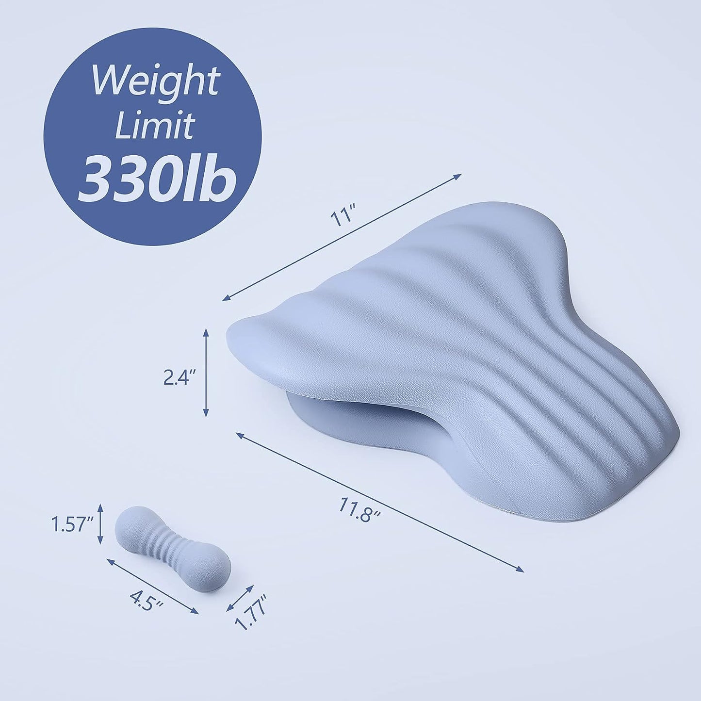 RESTCLOUD Back Stretcher for Back Pain Relief, Lower Back Stretcher Back Stretching Cushion, Lumbar Stretcher Device Helps with Spinal Stenosis Herniated Disc Sciatica Nerve
