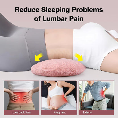 COMFYTHERA Lumbar Support Pillow for Sleeping Memory Foam Lumbar Support Cushion for Lower Back Pain Relief, Back Support Bed Pillow Waist Support (Dark Grey, Large)