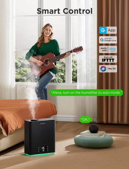 GoveeLife Smart Humidifiers for Bedroom Large Room, 6L Top Fill Humidifier