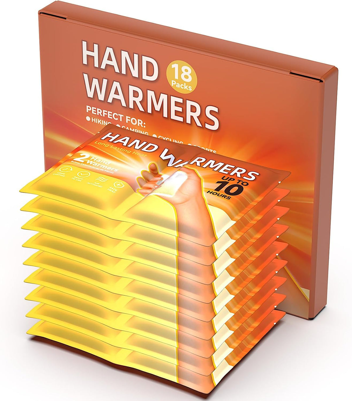 YOSHENNMO Hand Warmers Disposable - Up to 10 Hours of Heat, Super Long Lasting Air Activated Warmers, Quick & Easy Activation, Portable Odor, Free Warmth for Hands
