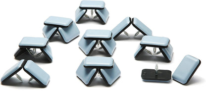1" Nail on Furniture Sliders (24 Pack) - Furnigear Heavy Duty PTFE (Teflon) Chair Sliders Glides Wooden Furniture Movers Move Your Furniture Easily & Safety - Best Chair Leg Floor Protectors