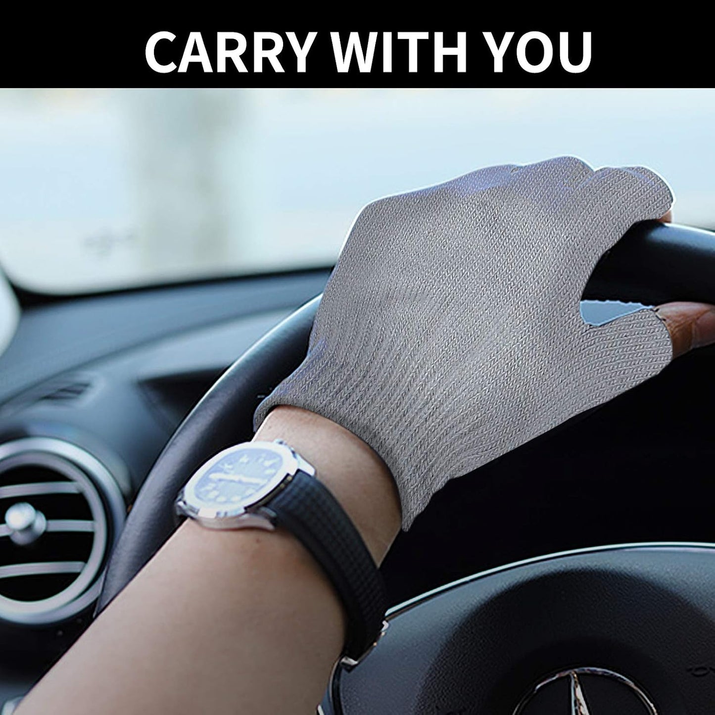 2 Pairs USB Heated Gloves for Men and Women, USB 2.0 Powered Stripes Heating Pattern Knitting Wool Design Winter Gift