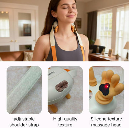 Neck Massager with Heat,Deep Tissue Massager for Pain Relief,Green