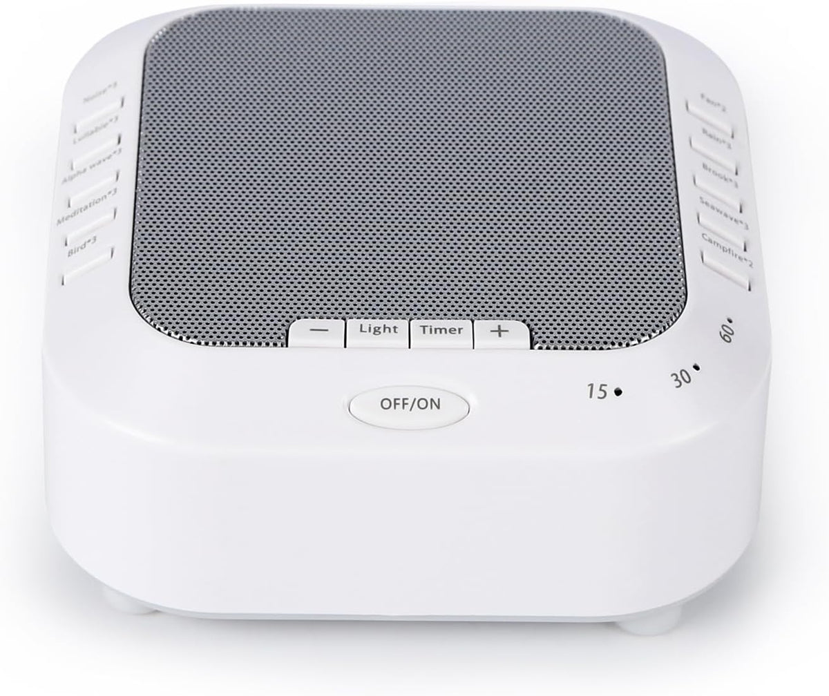 Noise Sound Machine with 28 Soothing Sounds Night Light White Noise Machine for Adults Baby Kids Sleep Machines Multi Button Quick Control Levels 3 Timers for Home Office Travel