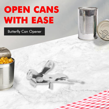 Chef Craft Select Can Opener with Tapper, 6.5 inches in length, Nickle Plated