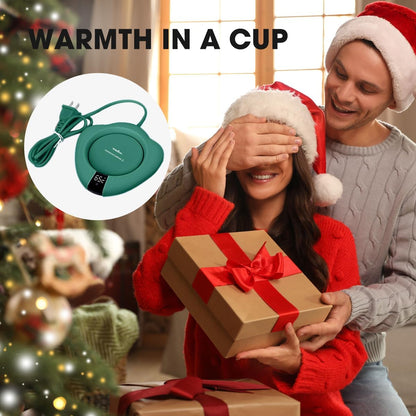 Coffee Mug Warmer for Desk, Cup Warmer with Auto Shut Off, Mug Warmer Plate for Coffee, Milk, Tea, Beverage - Mug Heater for Travel, Home and Office (Green)
