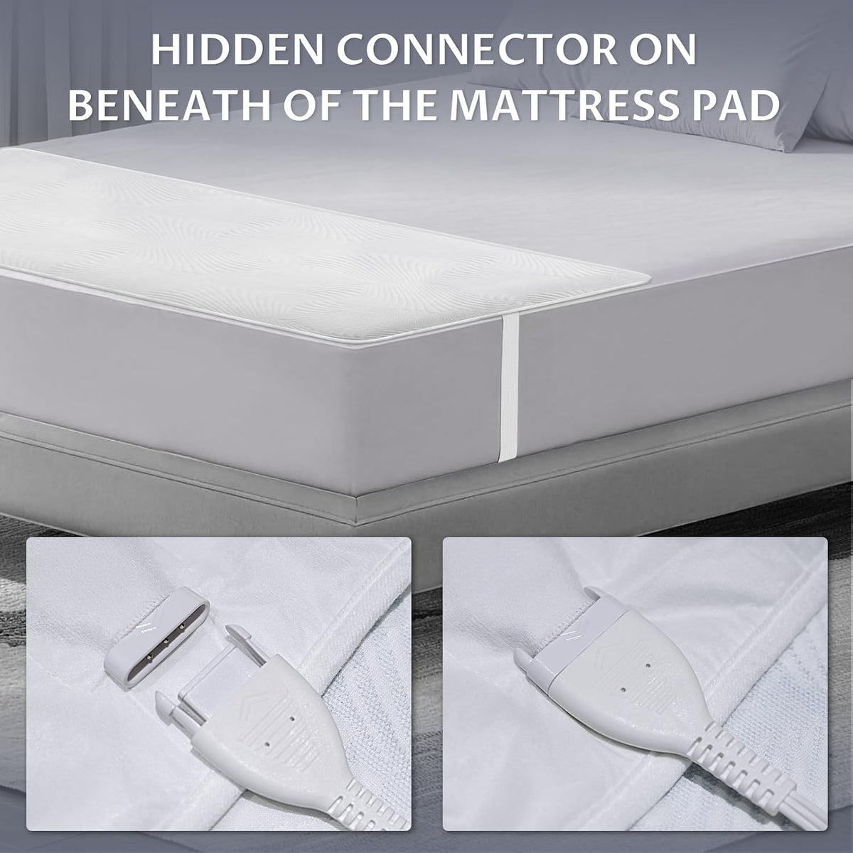Heated Mattress Pad Foot Queen, 3D Air Fabric, Preheat & Memory for Winter