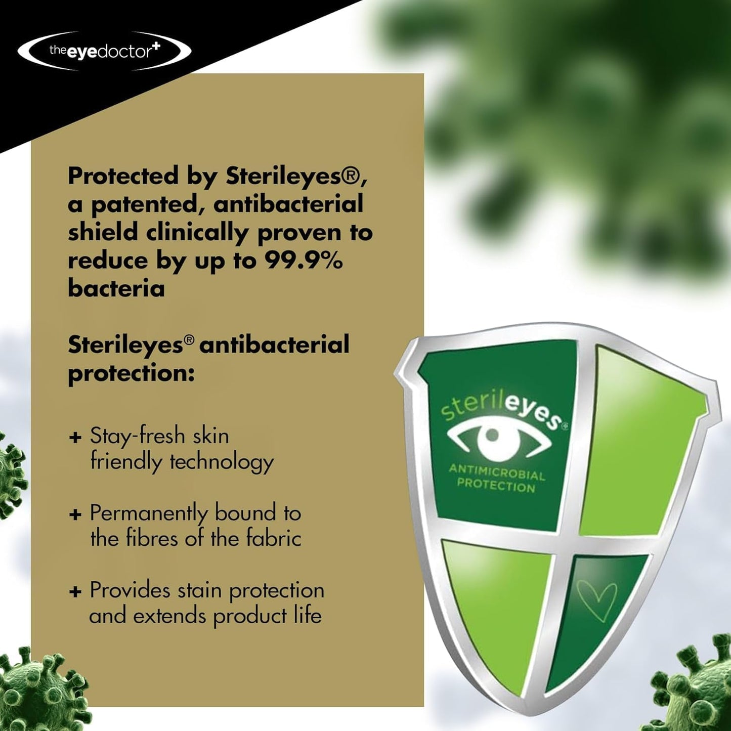The Eye Doctor Featuring Sterileyes - Hot Eye Compress for Dry Eye, Blepharitis and MGD with a Removable Cover. Cold Compress, Includes 6 Eyelid Wipes