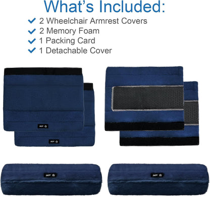 SPRING SEAON Wheelchair Armrest Pads Covers Fuzzy Desk Chair Arm Pads Soft