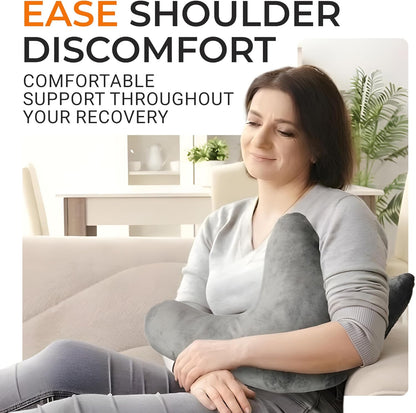 Cheer Collection Rotator Cuff Pillow – Shoulder Surgery Recovery Pillow for Side Sleepers, Arm Support Cushion for Rotator Cuff Injury & Post Surgery Comfort, Gray