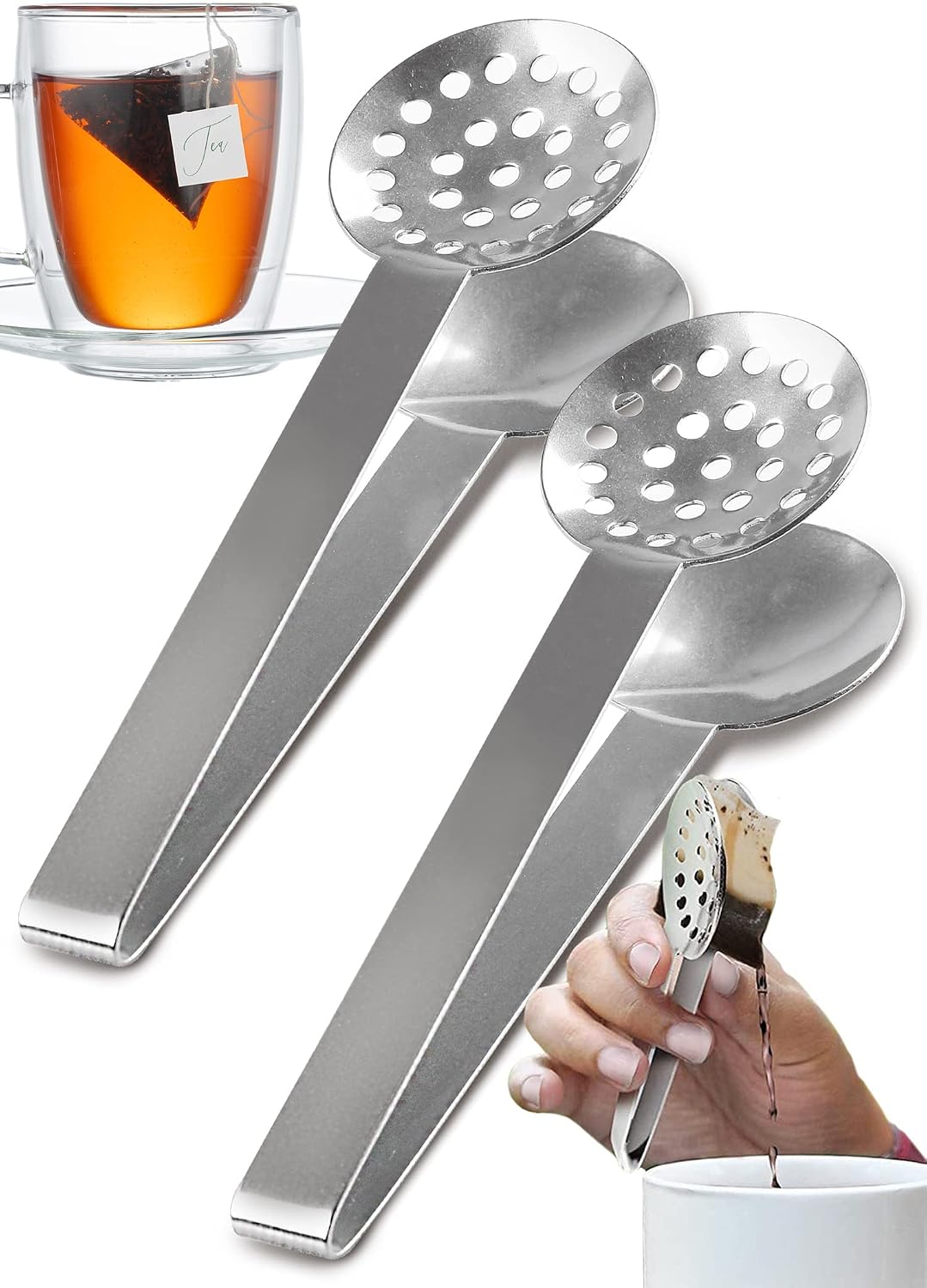 Orblue Stainless Steel Tea-long-handled-strainers