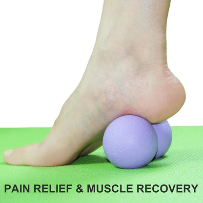 Hard Peanut Massage Ball, Double Lacrosse Massage Ball. Deep Tissue Massage Roller Mobility Ball for Physical Therapy Myofascial Release Muscle Relaxer Acupoint Massage (Blue) | Mobility Massager Tool for Deep Tissue Physical Therapy Myofascial Release