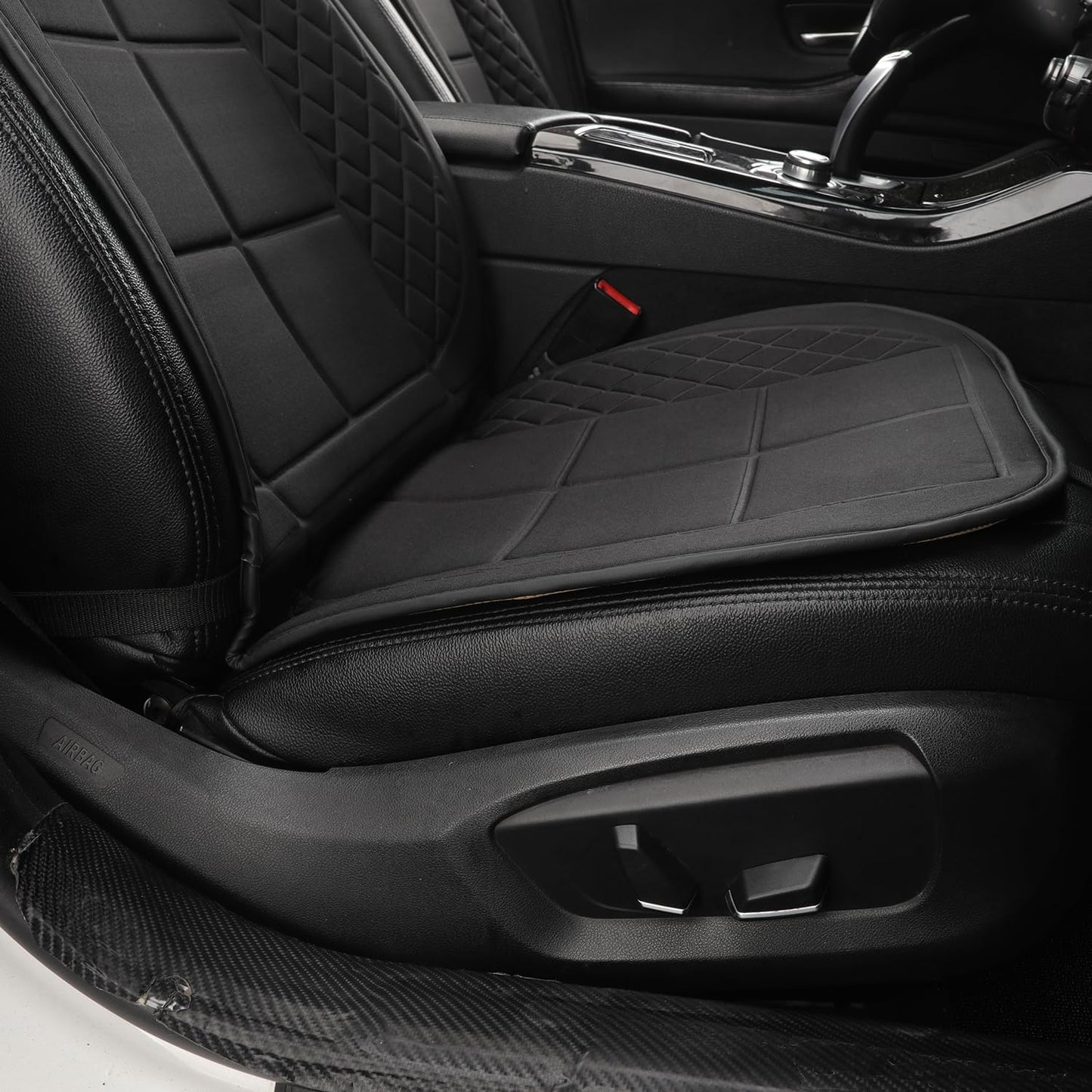 Car Seat Cushions, Car Seat Cover Foldable Portable Seat Cover | Comfortable Breathable Car Seat Cushion for Back and Seat Cushions with Bottom Anti Slip Silicon(1 Pack/Black)